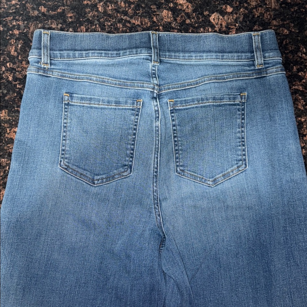 SPANX Seamed Front Pull On Wide Leg Jeans - Tall Inseam - Picture 5 of 7